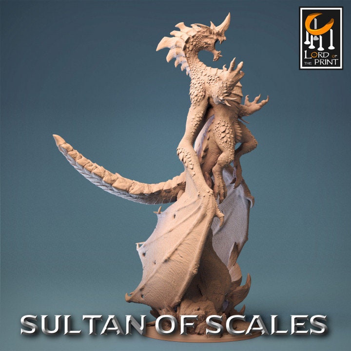 Legendary Chromatic Blue Dragon | Sultan of Scales | Lord of the Print | Wargaming | Dungeons and Dragons | Tabletop RPG | DnD