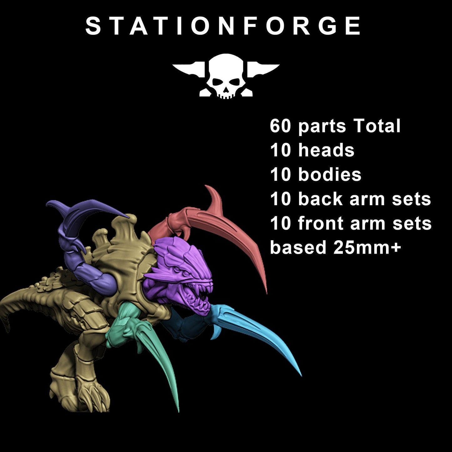 Xenarid Infantry Melee | Station Forge | Wargaming