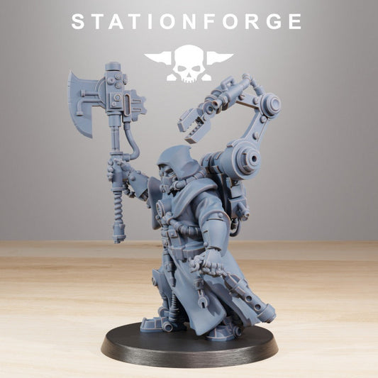 Scavenger Commander | Station Forge | Wargaming Miniature | Grimdark Future | Sci-fi Commander of Robots | Scavenger Champion