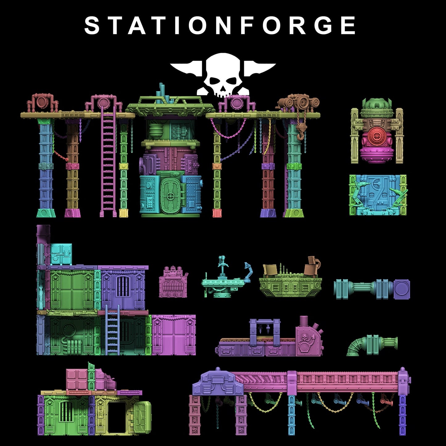 Scavenger Factory Terrain | Station Forge | Wargaming | Wargaming terrain