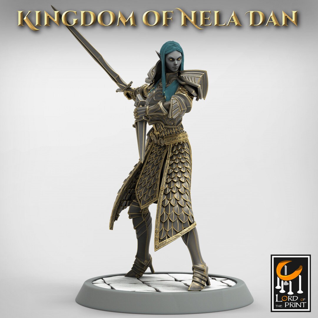 Infantry Elves Pack | Kingdom of Nela Dan | Lord of the Print | Wargaming | Dungeons and Dragons | Tabletop RPG | DnD | Elves | Elf