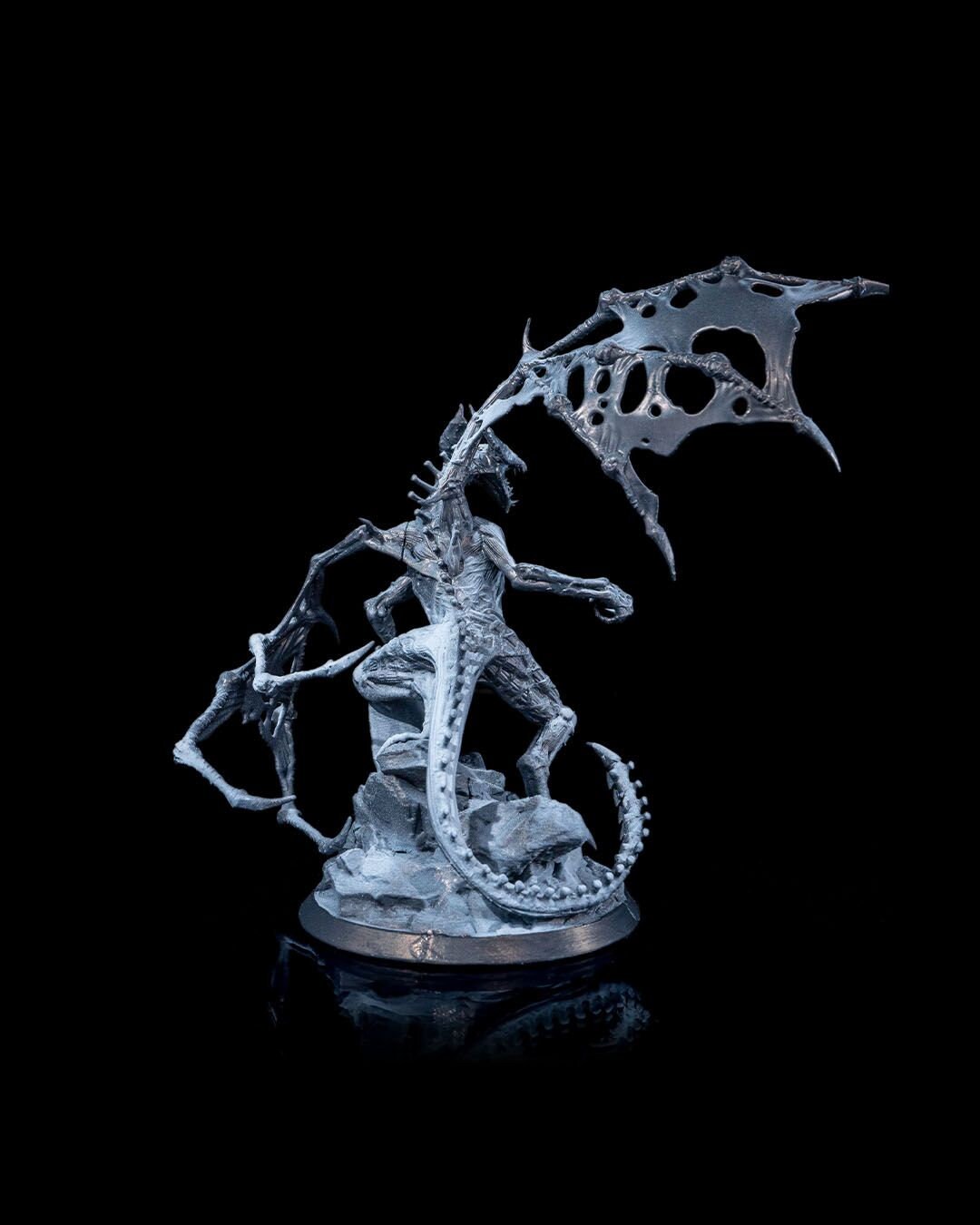 Dracolich Dragon Miniature for Dungeons and Dragons - Fantasy Tabletop Gaming Decor - Grimdark Style, Unique RPG Gift, Undead