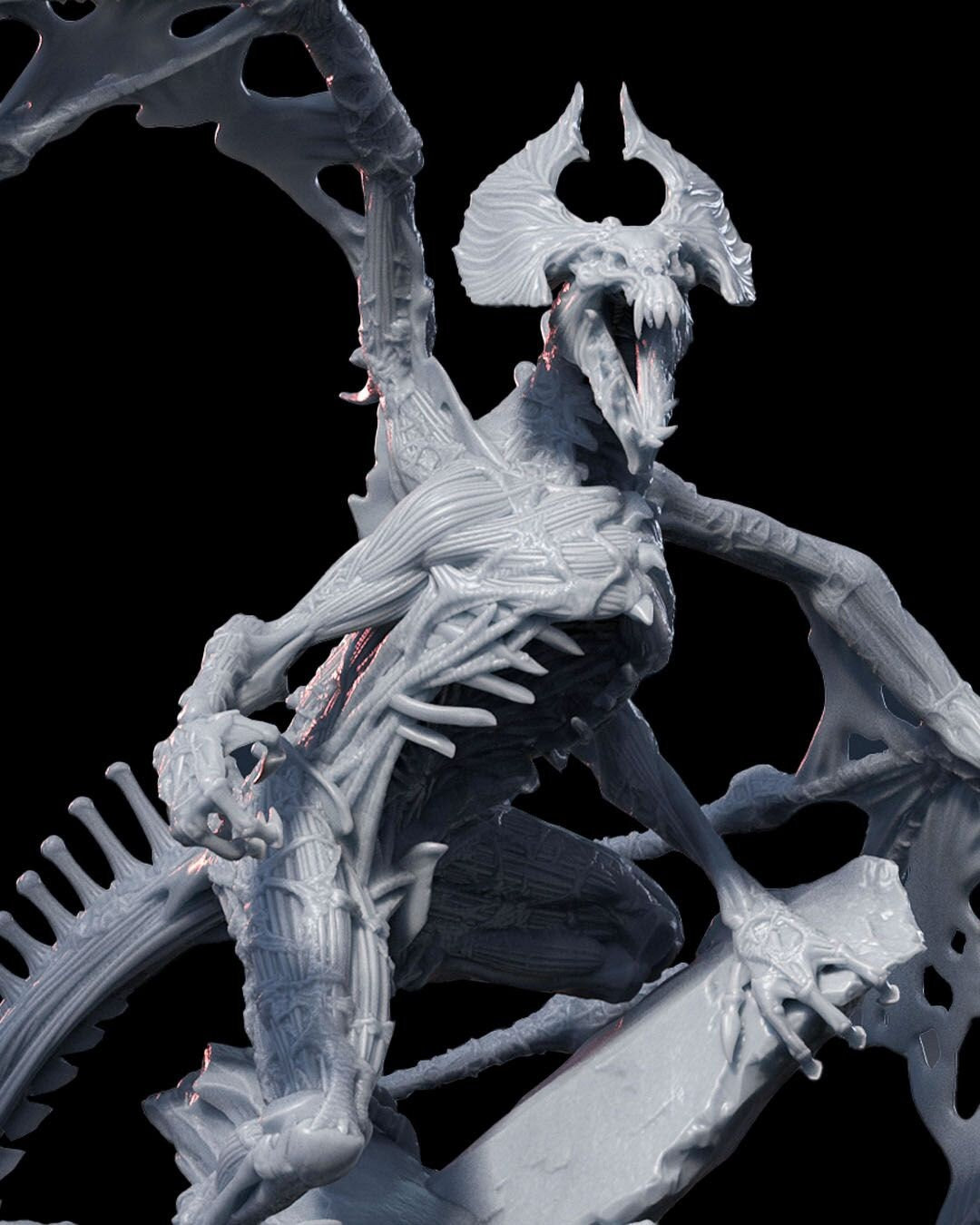 Dracolich Dragon Miniature for Dungeons and Dragons - Fantasy Tabletop Gaming Decor - Grimdark Style, Unique RPG Gift, Undead
