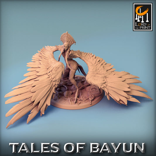 Harpy Alkonost | Tales of Bayun | Lord of the Print | Wargaming | Dungeons and Dragons | Swamp Tales | Tabletop RPG | Winged Harpy | DnD