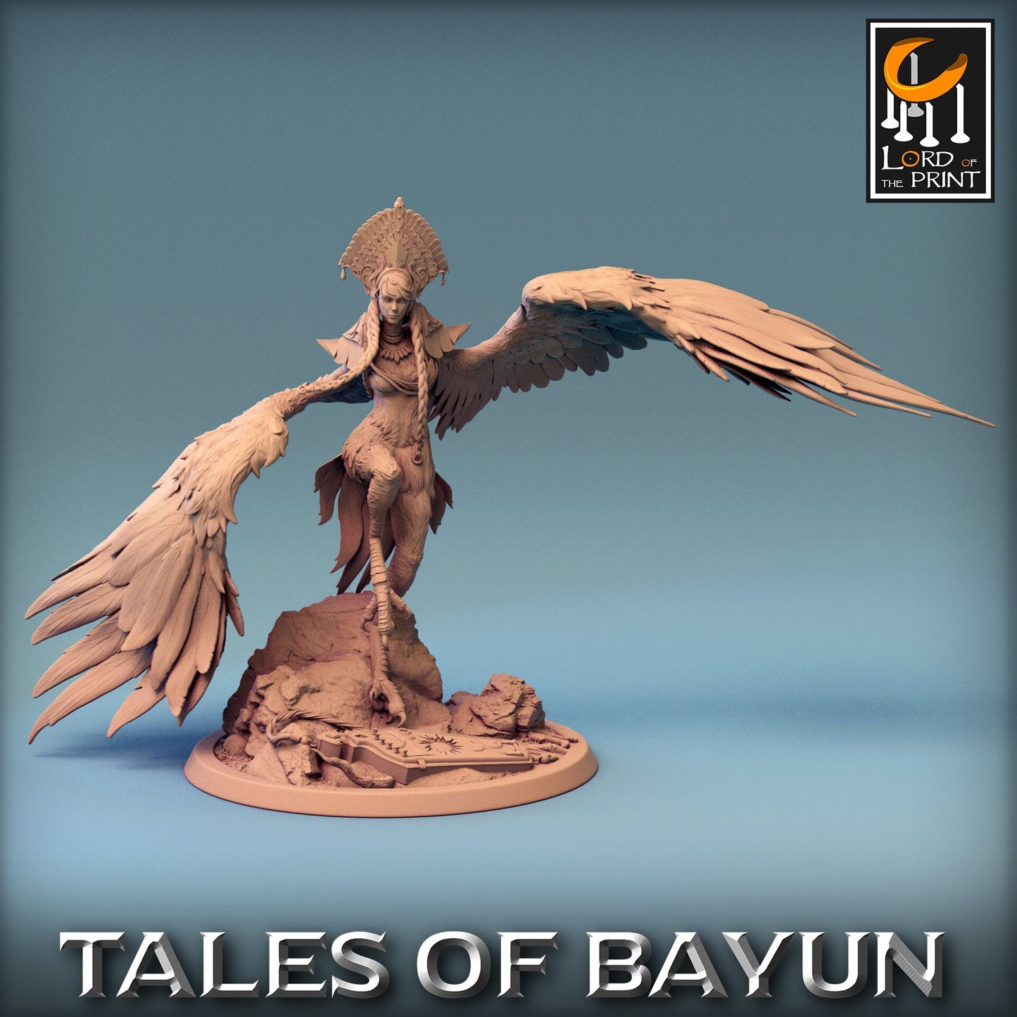 Harpy Alkonost | Tales of Bayun | Lord of the Print | Wargaming | Dungeons and Dragons | Swamp Tales | Tabletop RPG | Winged Harpy | DnD