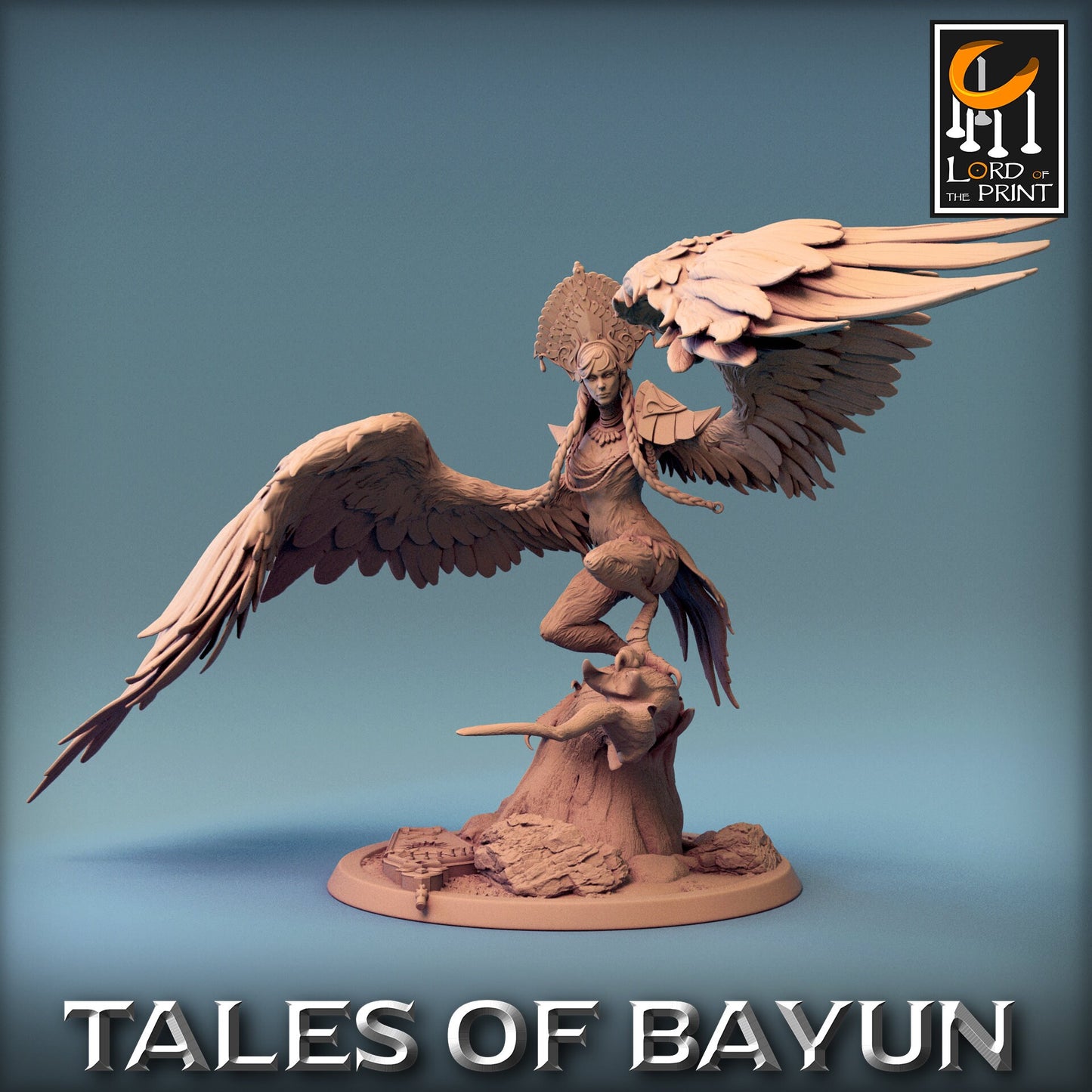 Harpy Alkonost | Tales of Bayun | Lord of the Print | Wargaming | Dungeons and Dragons | Swamp Tales | Tabletop RPG | Winged Harpy | DnD