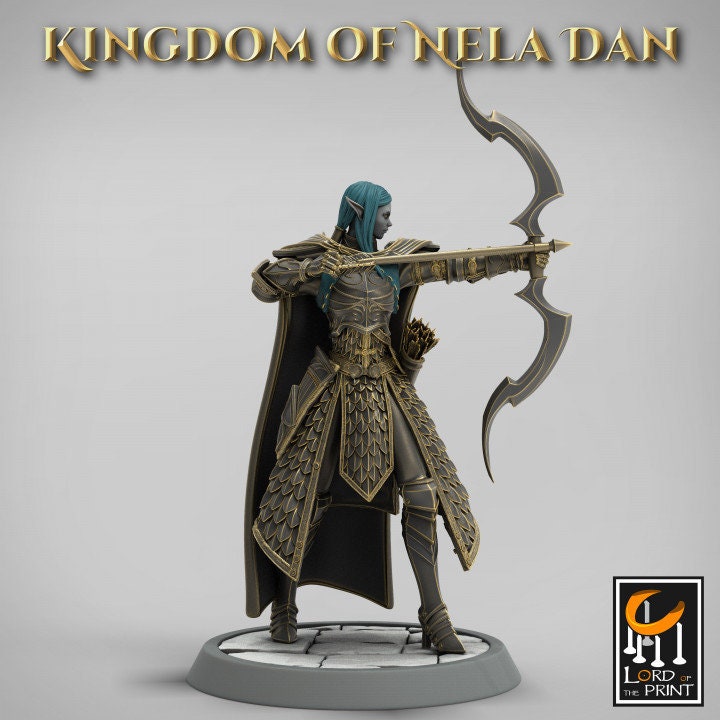 Archer Elves Pack | Kingdom of Nela Dan | Lord of the Print | Wargaming | Dungeons and Dragons | Tabletop RPG | DnD | Wood Elves | Elven
