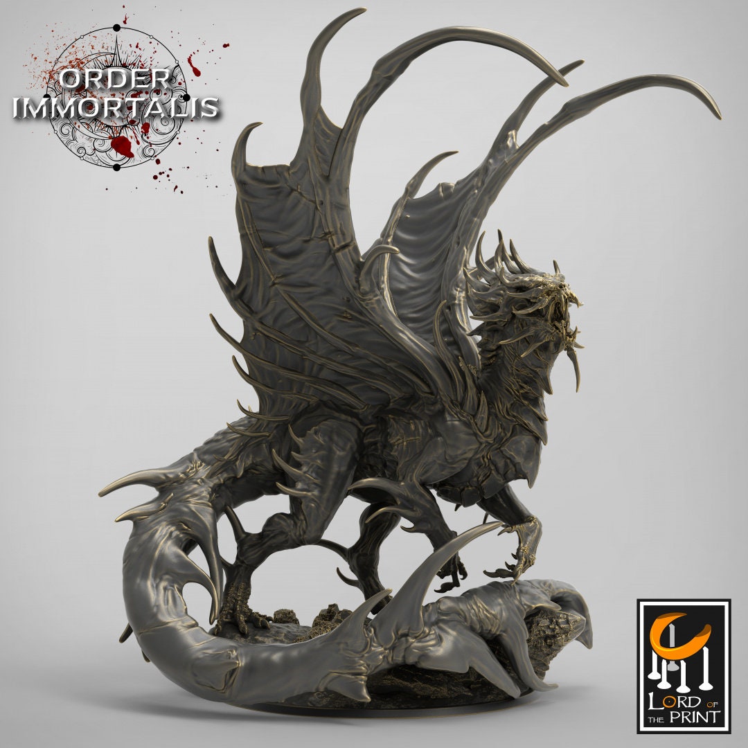 Vampiric Blood Dragon Miniature - Dungeons and Dragons D&D - Young, Adult, Elder Options - Fantasy Tabletop Gaming Collectible
