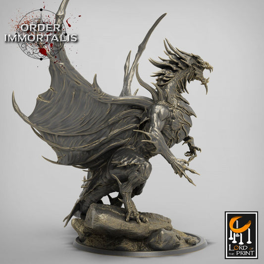 Vampiric Blood Dragon Miniature - Dungeons and Dragons D&D - Young, Adult, Elder Options - Fantasy Tabletop Gaming Collectible