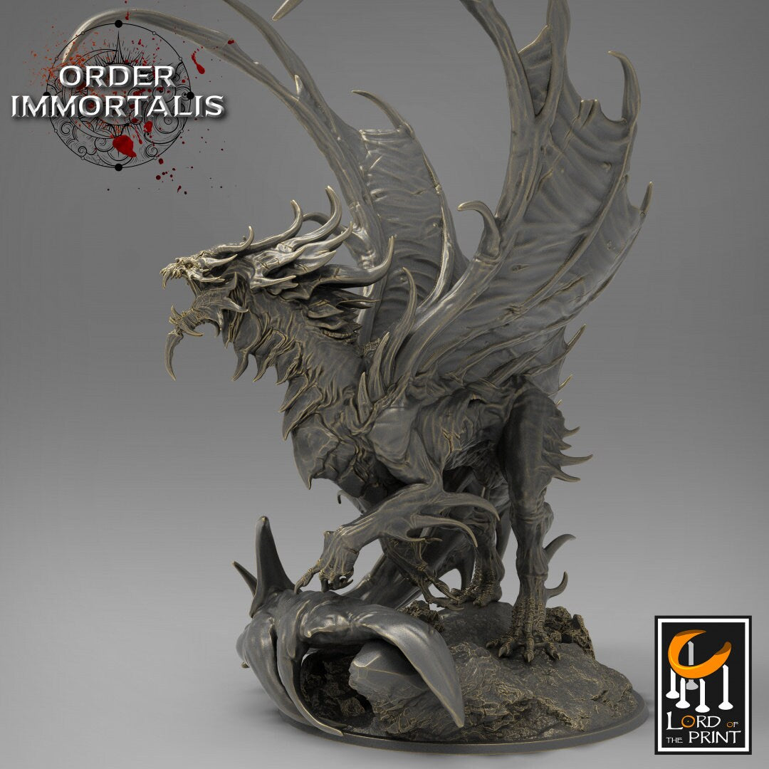 Vampiric Blood Dragon Miniature - Dungeons and Dragons D&D - Young, Adult, Elder Options - Fantasy Tabletop Gaming Collectible
