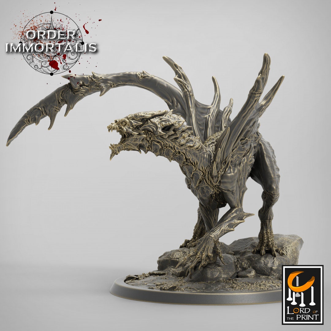 Vampiric Blood Dragon Miniature - Dungeons and Dragons D&D - Young, Adult, Elder Options - Fantasy Tabletop Gaming Collectible