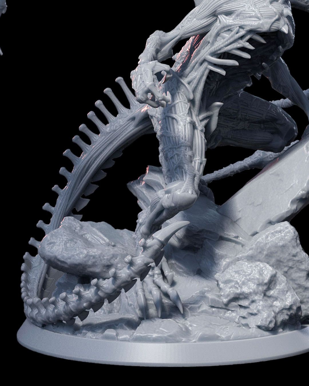 Dracolich Dragon Miniature for Dungeons and Dragons - Fantasy Tabletop Gaming Decor - Grimdark Style, Unique RPG Gift, Undead