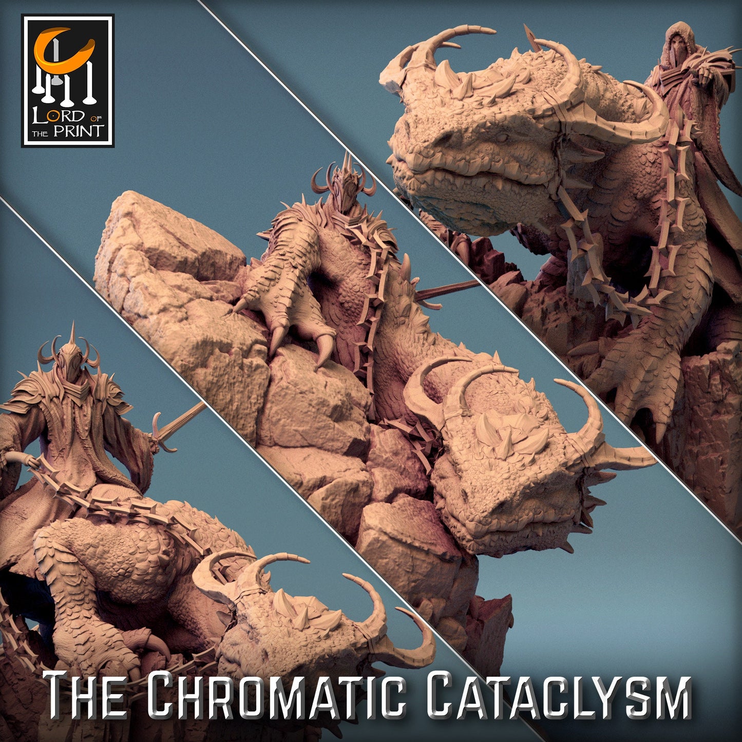 Tiamat Mount Pack | Chromatic Cataclysm | Lord of the Print | Wargaming | Dungeons and Dragons | Tabletop RPG | DnD