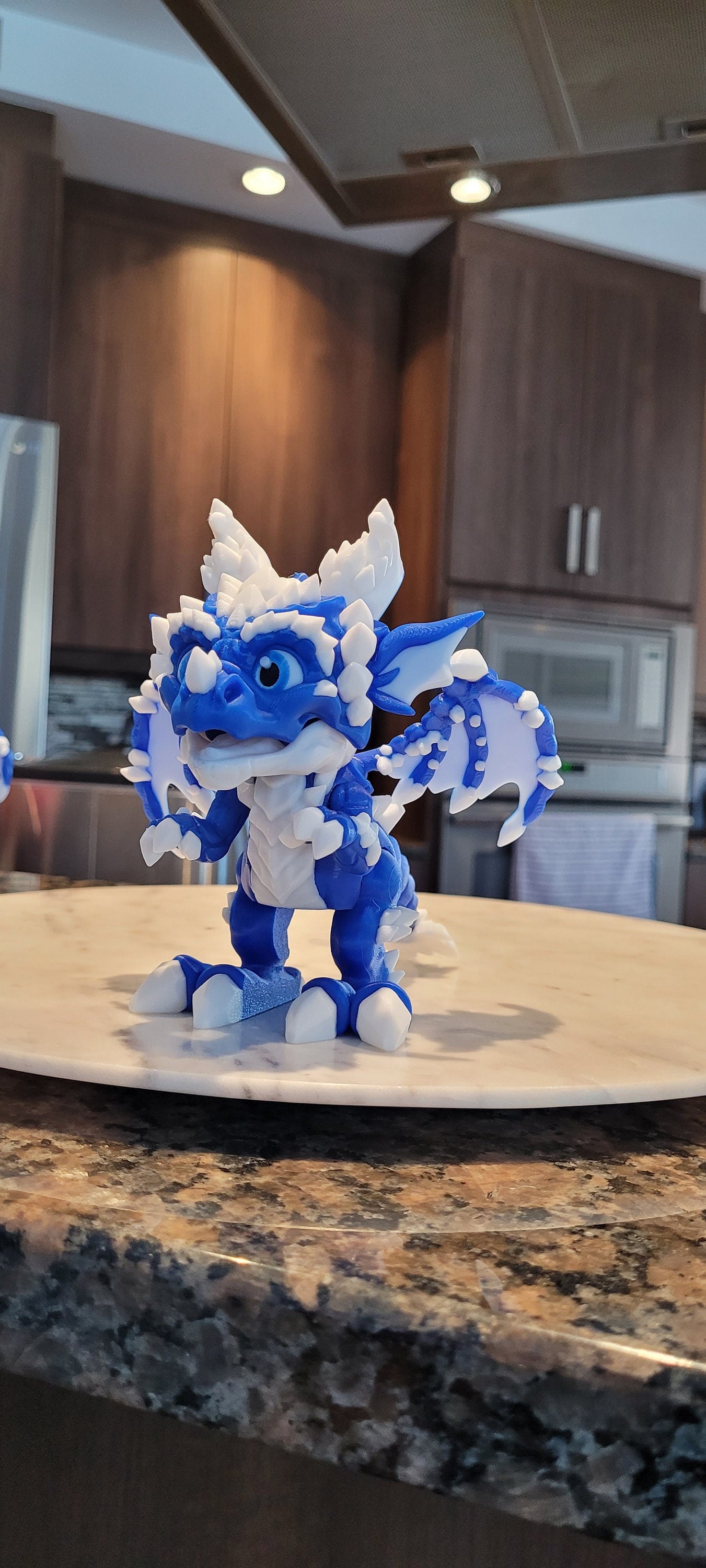 Blizzard the Dragon: Handcrafted Articulated Fidget Toy for Anxiety and Focus – Perfect Gift, Calming & Fun, Gift for him, gift for her