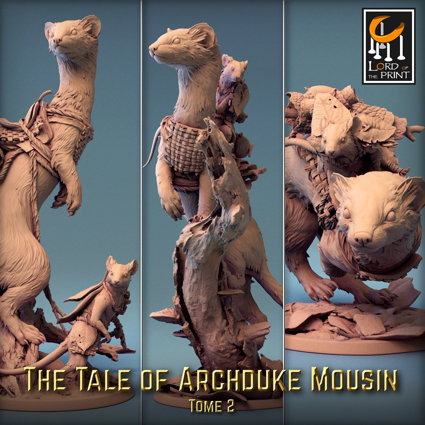 Mousin Weasel Pack | Tale of Archduke Mousin Tome 2 | Lord of the Print | Wargaming | Dungeons and Dragons | Tabletop RPG | DnD