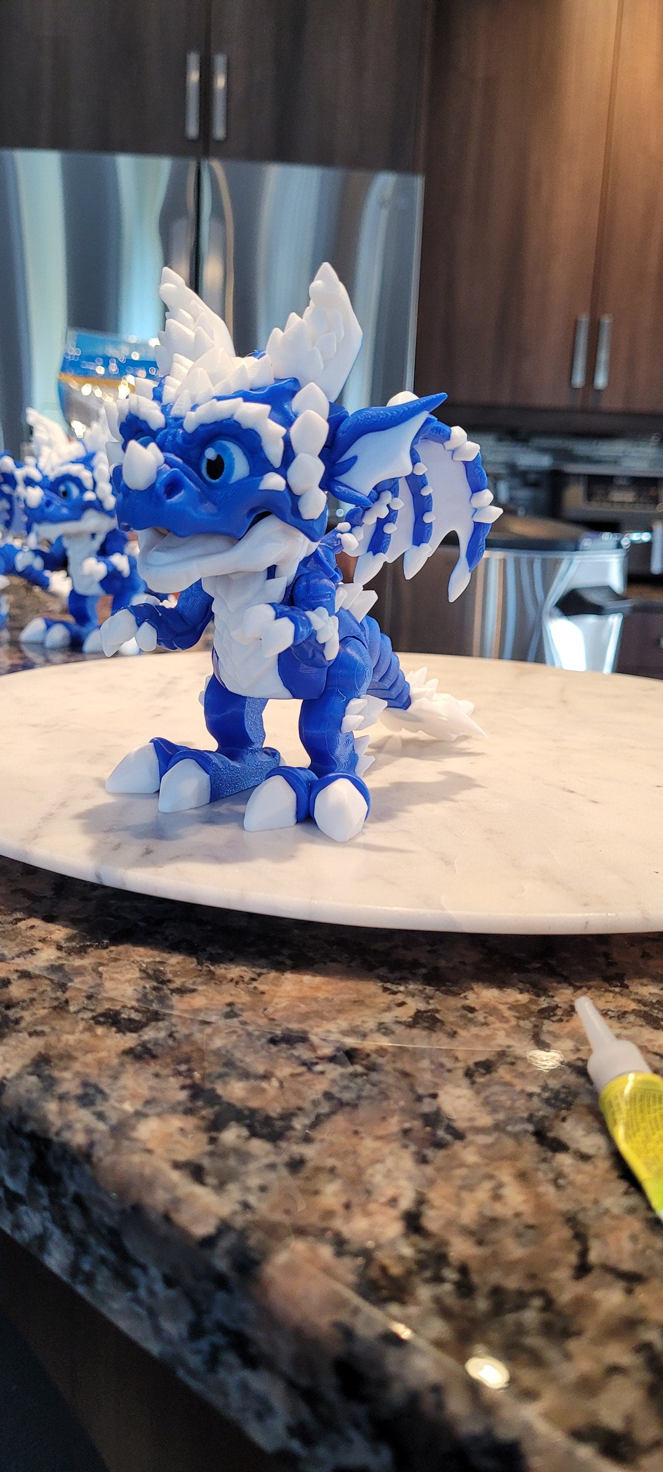 Blizzard the Dragon: Handcrafted Articulated Fidget Toy for Anxiety and Focus – Perfect Gift, Calming & Fun, Gift for him, gift for her