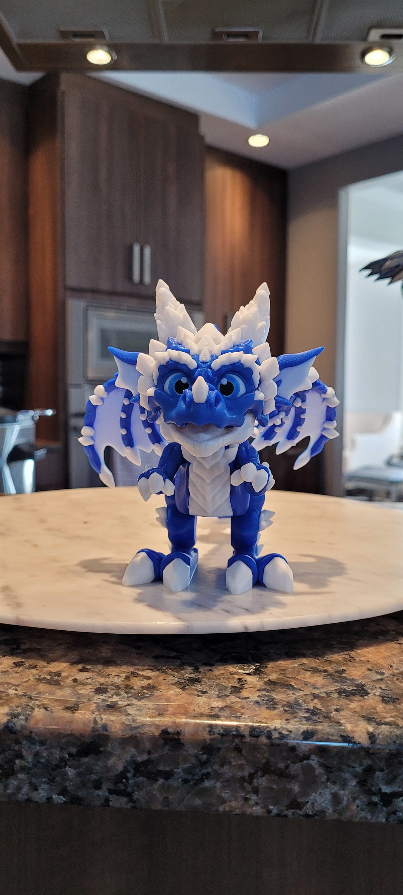 Blizzard the Dragon: Handcrafted Articulated Fidget Toy for Anxiety and Focus – Perfect Gift, Calming & Fun, Gift for him, gift for her