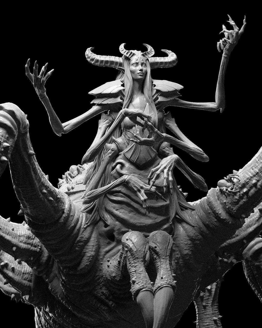 Lolth, Queen of Spiders Drider Miniature for Dungeons and Dragons - Detailed Tabletop RPG Figurine for Collectors and Roleplaying Games