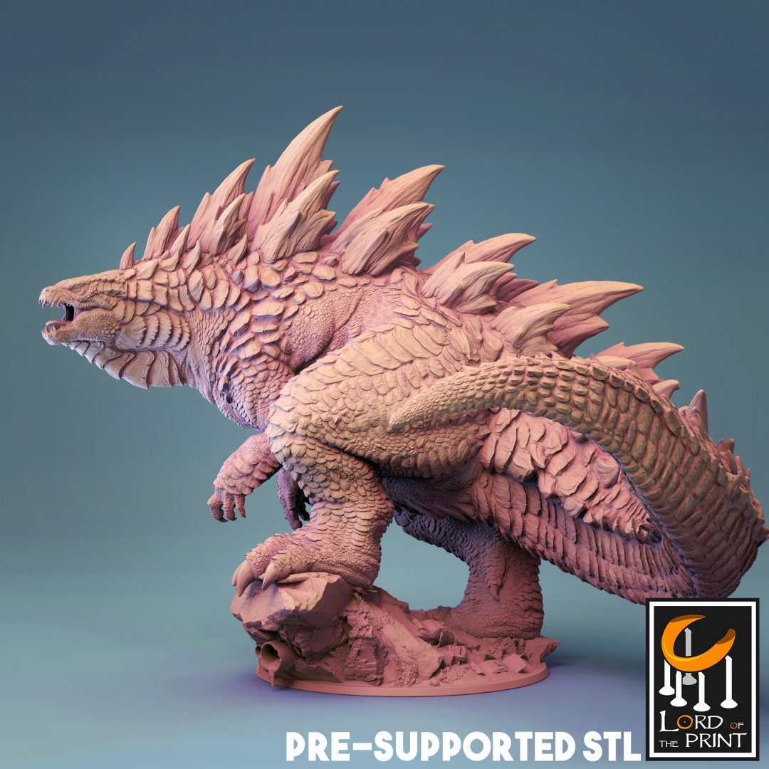 Godzilla - Gojira - Lord of the Print - DnD Gift |Crusade Rising | Lord of the Print | Wargaming | Dungeons and Dragons | Tabletop RPG
