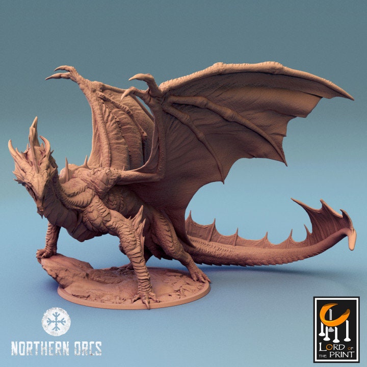 Silver Dragon | Lord of the Print | Wargaming | Dungeons and Dragons | Tabletop RPG | DnD | Fantasy models for painting
