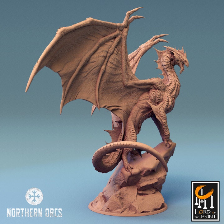 Silver Dragon | Lord of the Print | Wargaming | Dungeons and Dragons | Tabletop RPG | DnD | Fantasy models for painting