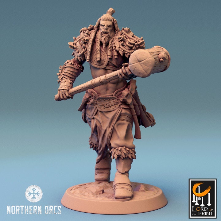Orcish Hammer Soldiers | Unchained | Lord of the Print | Wargaming | Dungeons and Dragons | Orcs | Orks | Orkaz | Tabletop RPG | DnD