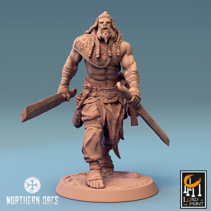 Orcish Sword Soldiers | Unchained | Lord of the Print | Wargaming | Dungeons and Dragons | Orcs | Orks | Orkaz | Tabletop RPG | Knight | DnD