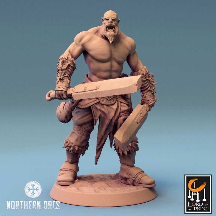 Orcish Sword Soldiers | Unchained | Lord of the Print | Wargaming | Dungeons and Dragons | Orcs | Orks | Orkaz | Tabletop RPG | Knight | DnD