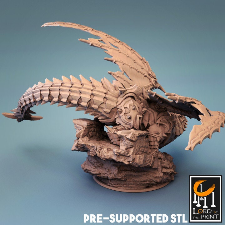 Armored Dragon | Lord of the Print | Wargaming | Dungeons and Dragons | Tabletop RPG | DnD | Fantasy models for painting