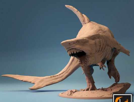 Karchar Tyrant - Miniatures for Tabletop Gaming - Mini 3d printed RPG Greater Beast - Dragons DnD, D&D by Lord of the Print