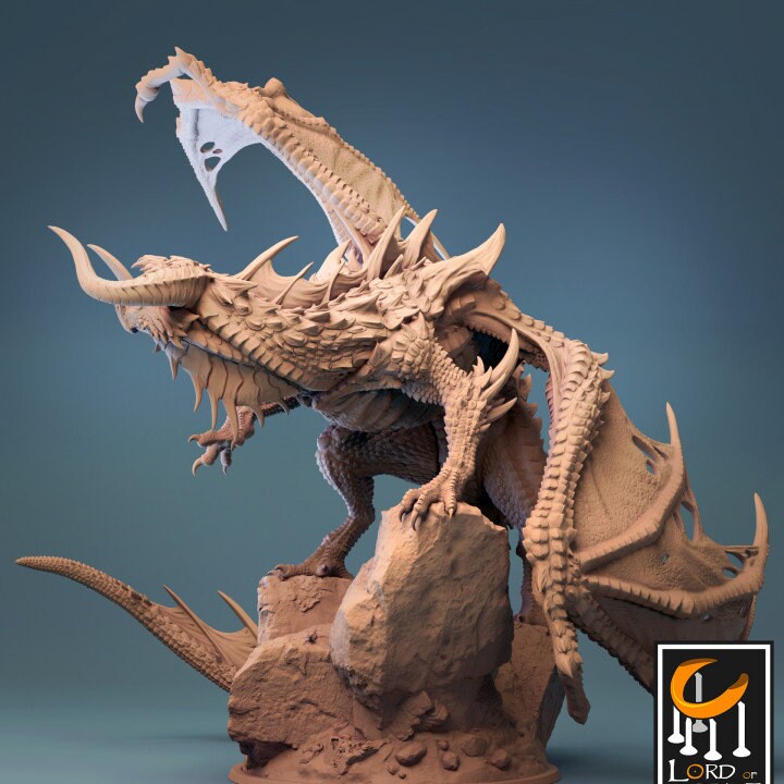 Black Dragon miniature - Lord of the Print - DnD miniatures - Role Playing Game - Tabletop Miniature - dungeons and dragons - D&D