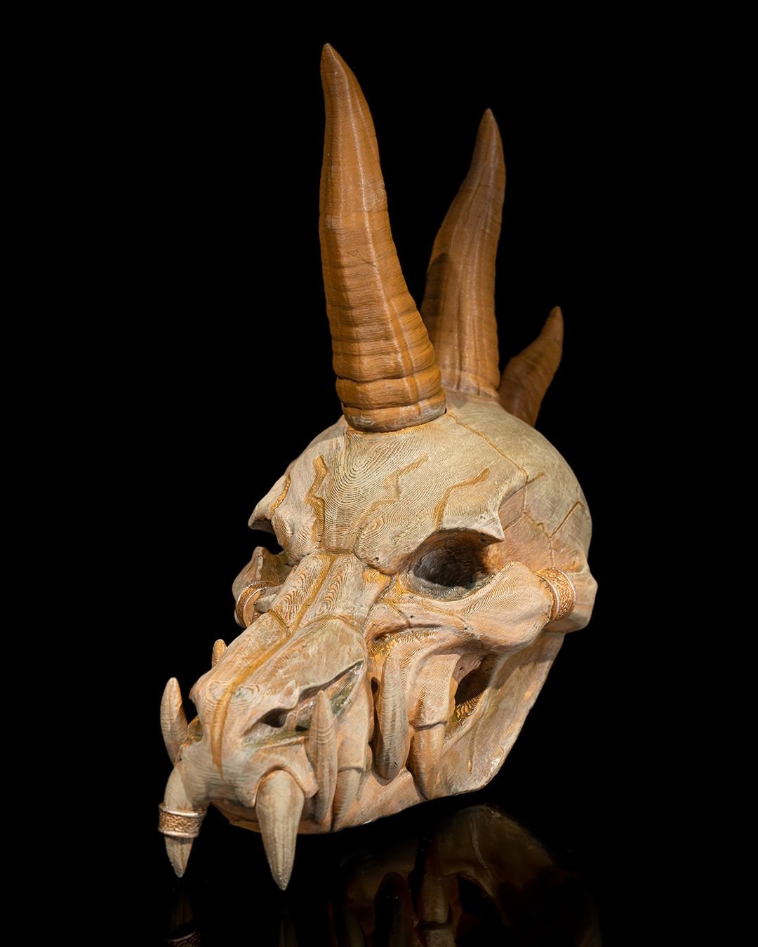 Handcrafted Dragon Skull Wall Ornament | Gothic Home Decor | Fantasy Dragon Head Sculpture | Unique 3D Wall Art | Mythical Creature Decor