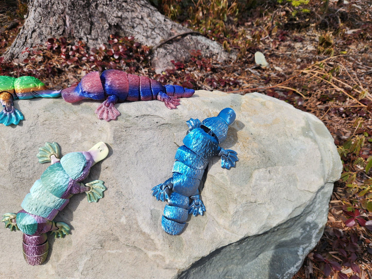 Handcrafted Articulated Platypus Sculpture - Unique Wildlife Decor - Australian Animal Art - Customizable Posable Platypus - Perfect Gift Id