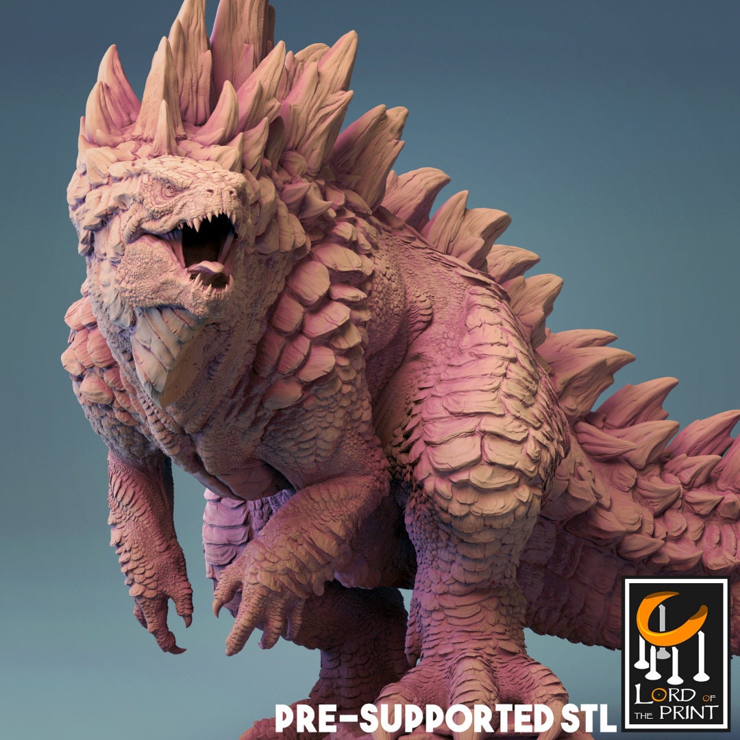 Godzilla - Gojira - Lord of the Print - DnD Gift |Crusade Rising | Lord of the Print | Wargaming | Dungeons and Dragons | Tabletop RPG