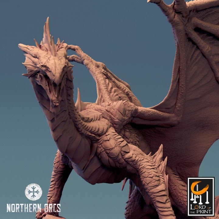 Silver Dragon | Lord of the Print | Wargaming | Dungeons and Dragons | Tabletop RPG | DnD | Fantasy models for painting