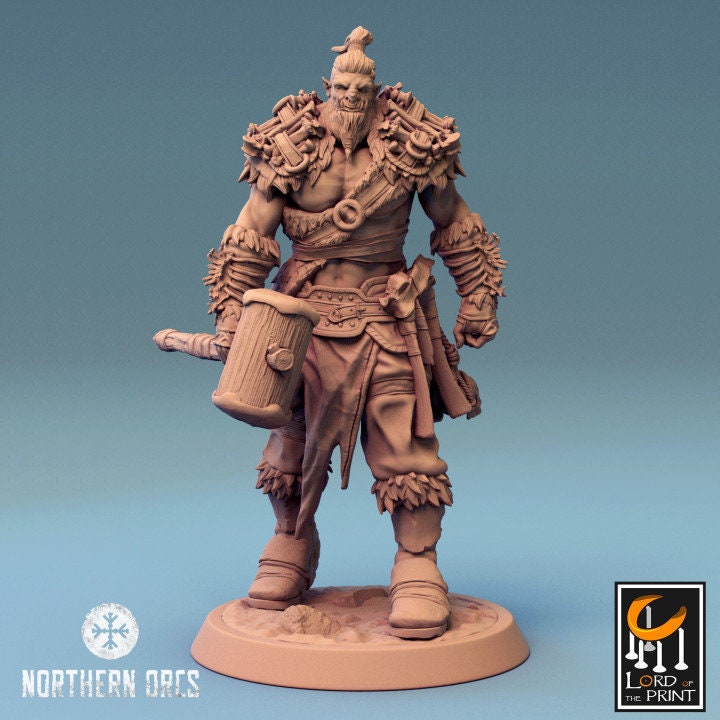 Orcish Hammer Soldiers | Unchained | Lord of the Print | Wargaming | Dungeons and Dragons | Orcs | Orks | Orkaz | Tabletop RPG | DnD