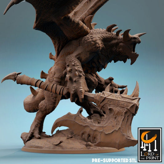 Infernum Dragon | Lord of the Print | Wargaming | Dungeons and Dragons | Tabletop RPG | DnD | Fantasy models for painting | Avernus Dragon