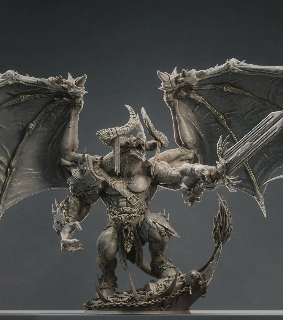 Disciple of War | Lord of the Print | Wargaming | Dungeons and Dragons | Tabletop RPG | DnD | Fantasy models for painting | Chaos Demon