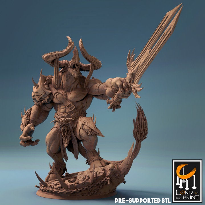 Disciple of War | Lord of the Print | Wargaming | Dungeons and Dragons | Tabletop RPG | DnD | Fantasy models for painting | Chaos Demon