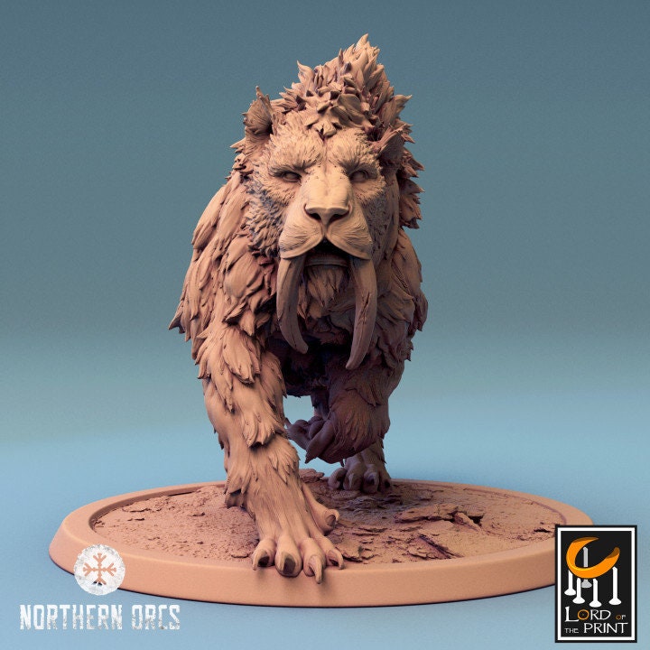 Orc Sabretooth Tiger Riders| Mist of the Jungle | Lord of the Print | Wargaming | Dungeons and Dragons | Amazon | Tabletop RPG | DnD |