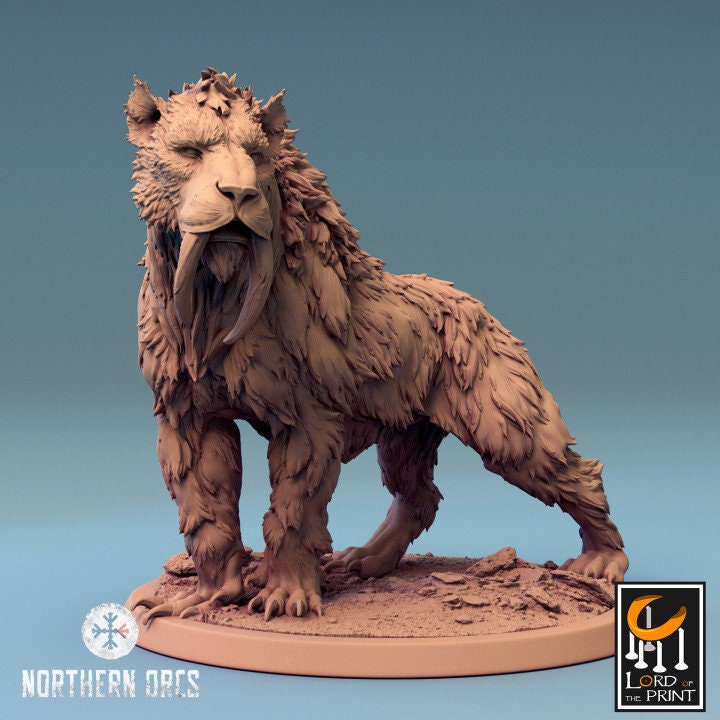 Orc Sabretooth Tiger Riders| Mist of the Jungle | Lord of the Print | Wargaming | Dungeons and Dragons | Amazon | Tabletop RPG | DnD |