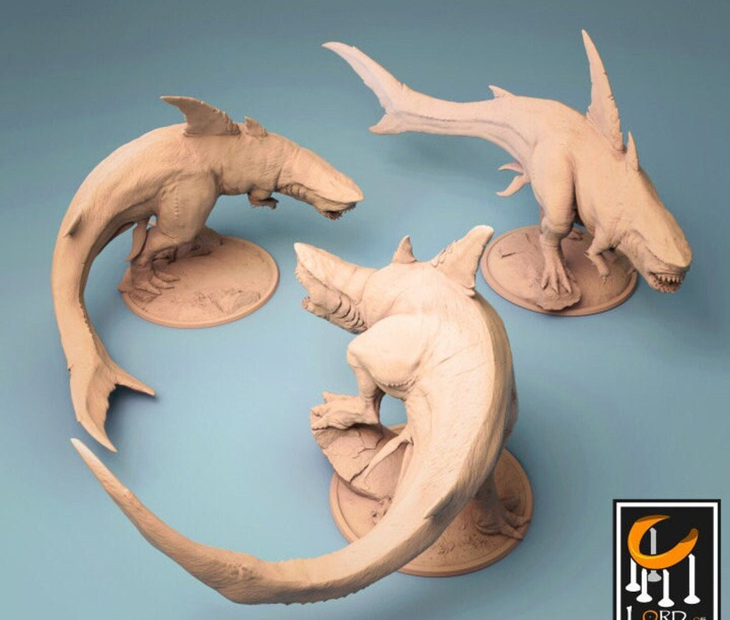 Karchar Tyrant - Miniatures for Tabletop Gaming - Mini 3d printed RPG Greater Beast - Dragons DnD, D&D by Lord of the Print