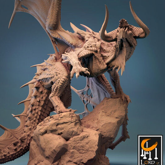 Black Dragon miniature - Lord of the Print - DnD miniatures - Role Playing Game - Tabletop Miniature - dungeons and dragons - D&D