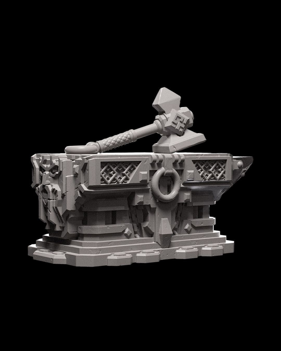 Dwarven DnD Miniature Terrain Set - Dungeons and Dragons, D&D, Pathfinder, Wargaming, Tabletop, 28mm, 32mm - Spooky Dungeon Decor