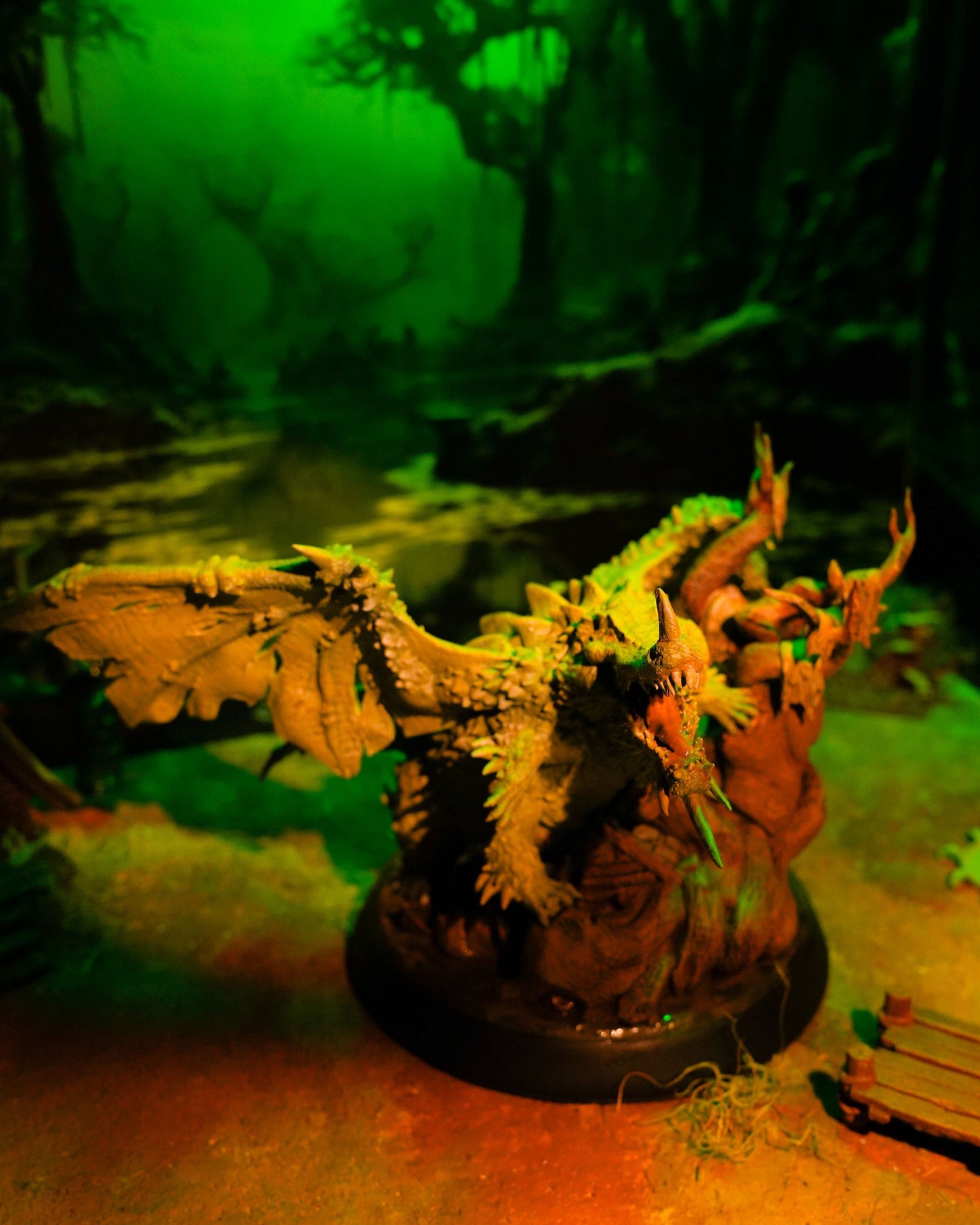 Epic Dungeons and Dragons Marsh Dragon Boss Miniature | DnD Tabletop RPG Miniatures | Swamp Dragon Miniature | TTRPG Monster Dragon