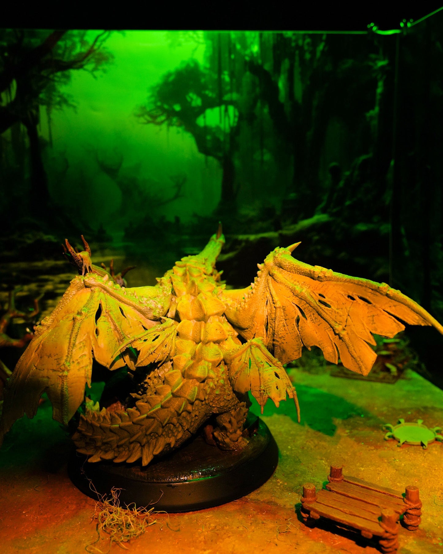 Epic Dungeons and Dragons Marsh Dragon Boss Miniature | DnD Tabletop RPG Miniatures | Swamp Dragon Miniature | TTRPG Monster Dragon