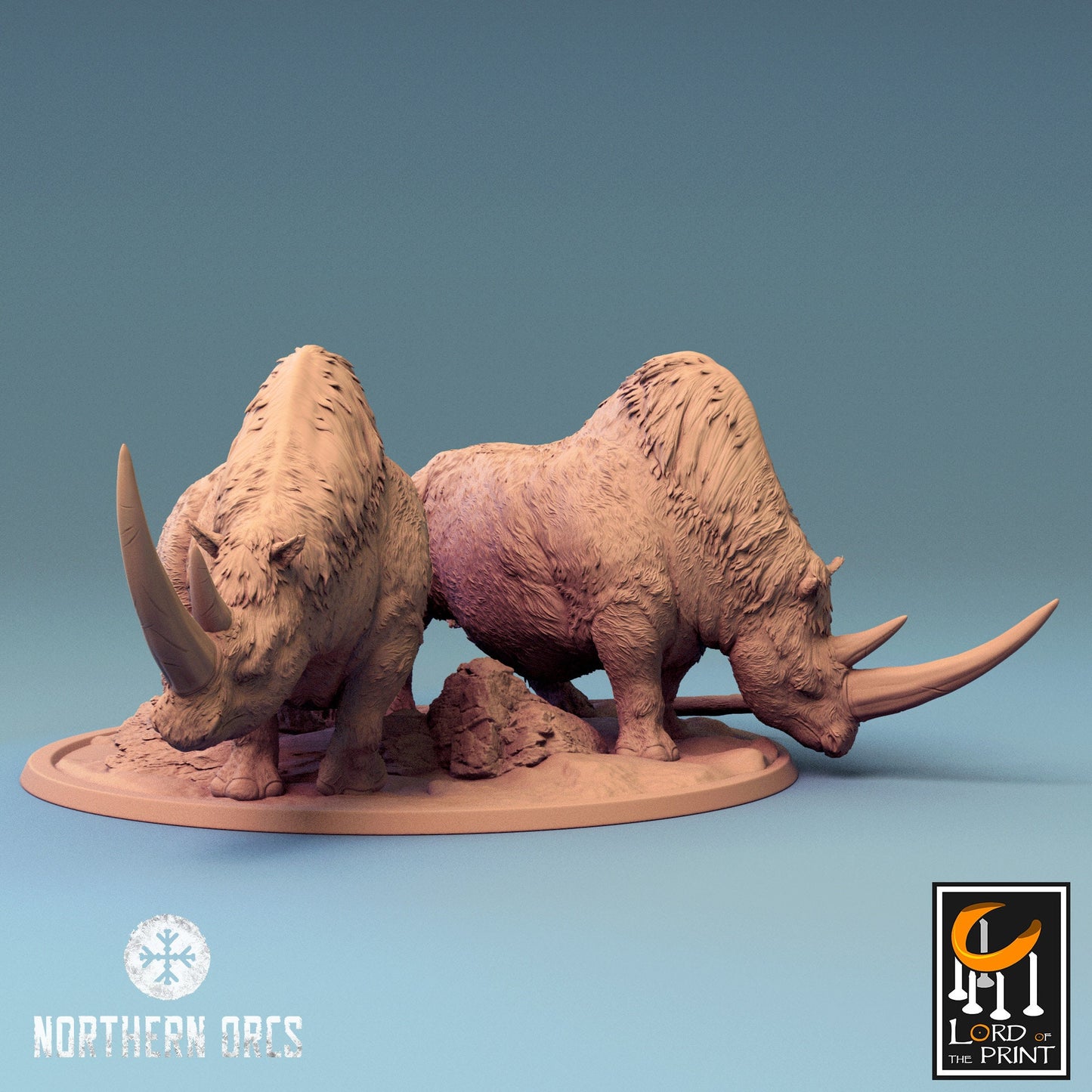 Orcish Woolly Rhino Riders | Northern Orcs | Lord of the Print | Wargaming | Dungeons and Dragons | Orcs | Tabletop RPG | DnD