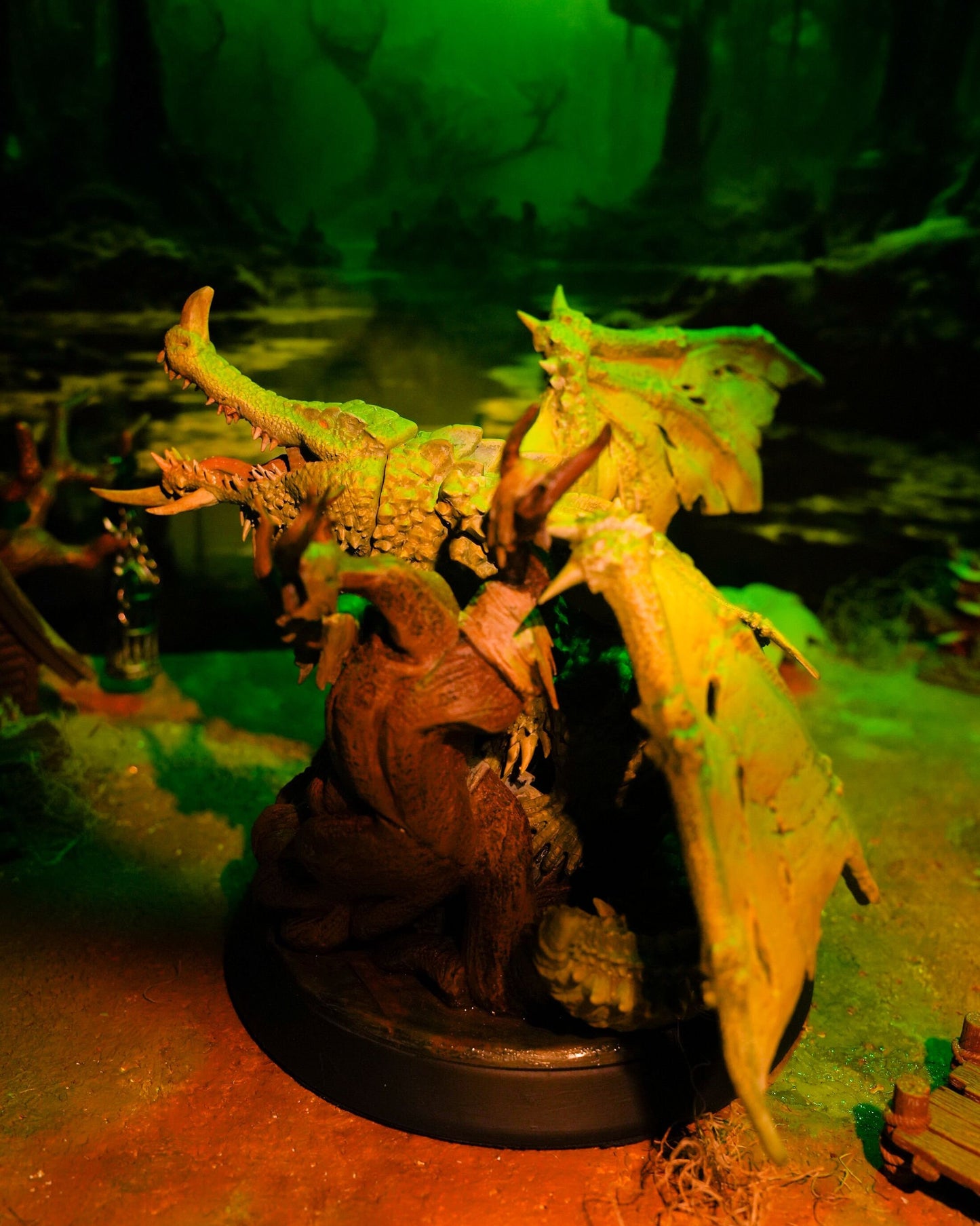 Epic Dungeons and Dragons Marsh Dragon Boss Miniature | DnD Tabletop RPG Miniatures | Swamp Dragon Miniature | TTRPG Monster Dragon
