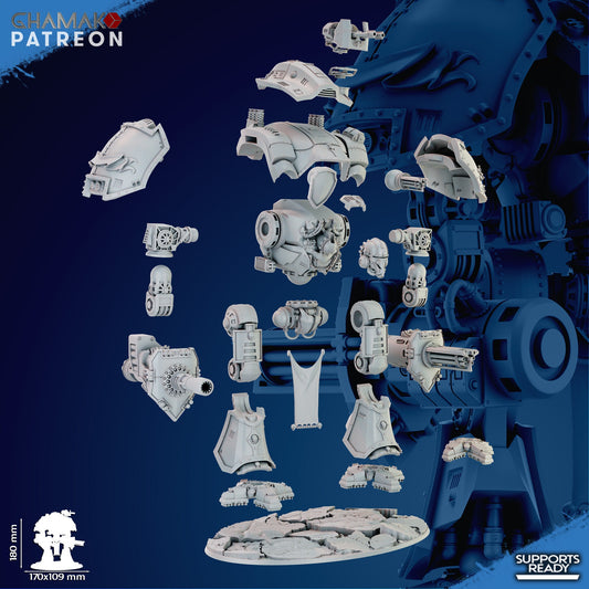 Byzantium Titan | Ghamak | 3D Printed | 28mm | Wargaming | Knight Mechanicus | warhammer