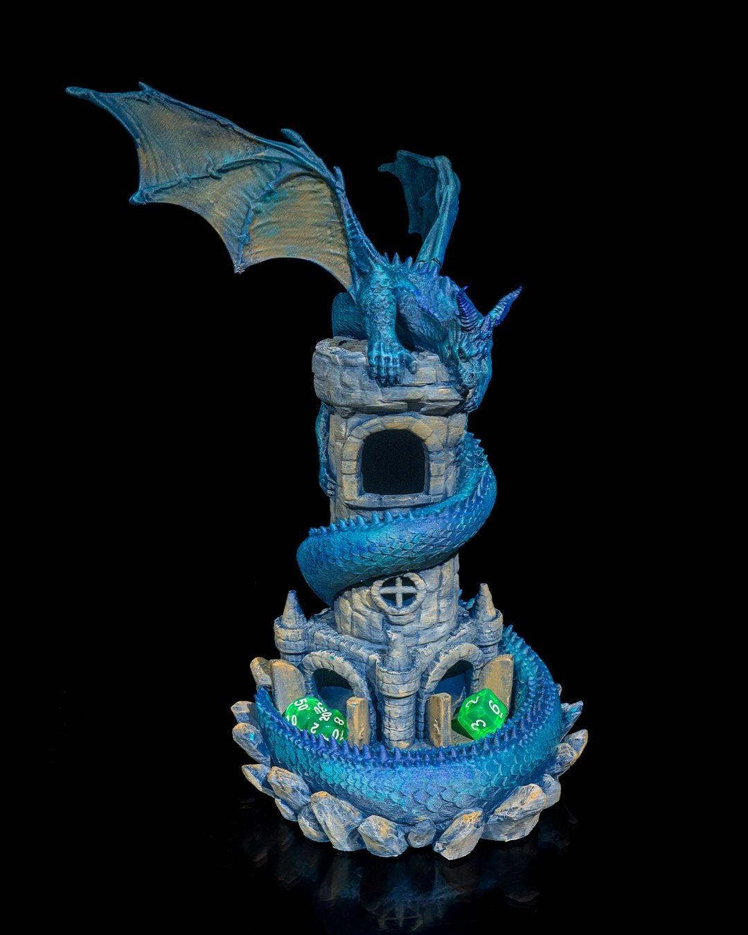 Dragon Guardian Dice Tower | DnD Gift | Dragon Dice Holder | Unique Tabletop RPG Accessory | Themed Gaming Decor | Dragon Tower for Dice